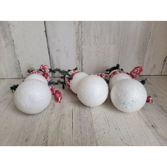 Snowman cardinal bird nest ornament Xmas set - Picture 6 of 7